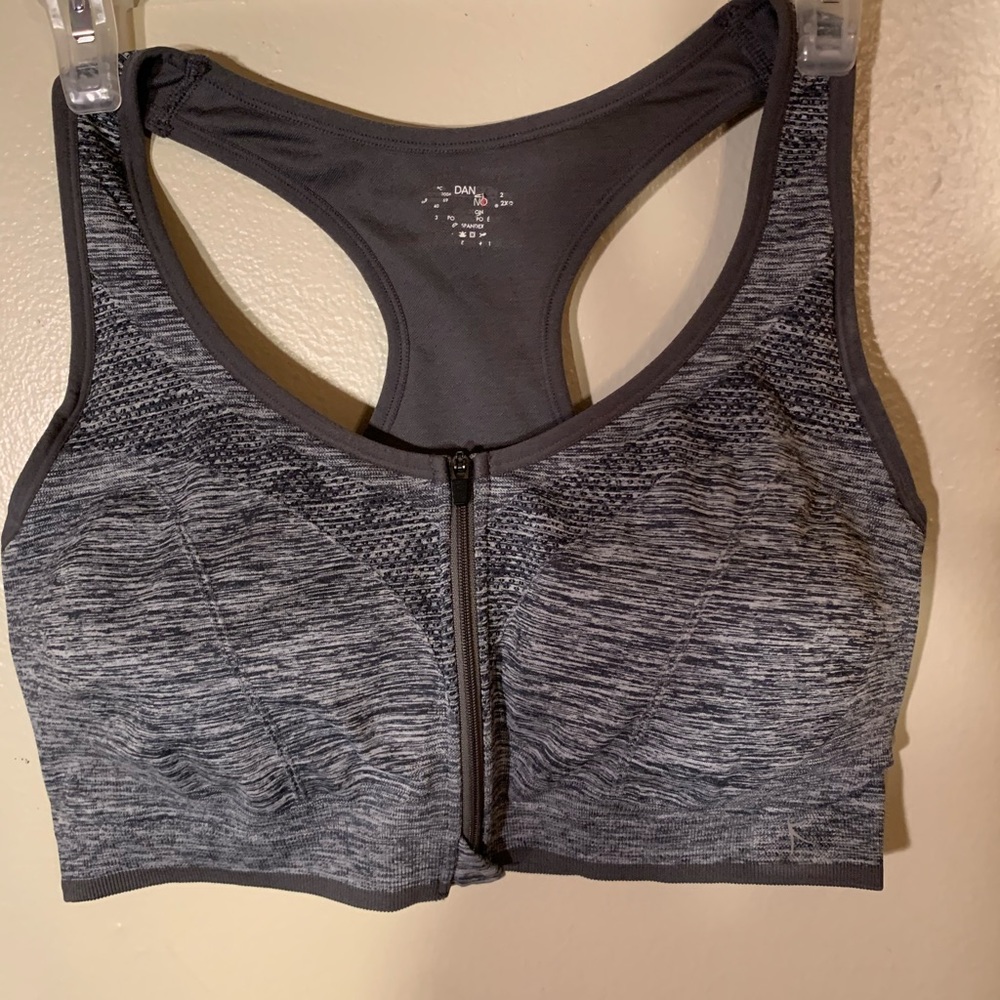 Gray sports bra